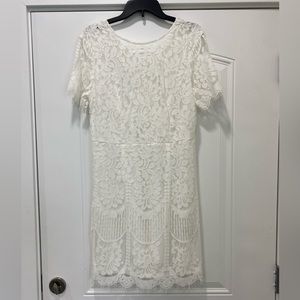Women’s SHEIN Curve White Lace Dress; Plus Size 0XL; NWT NEVER WORN